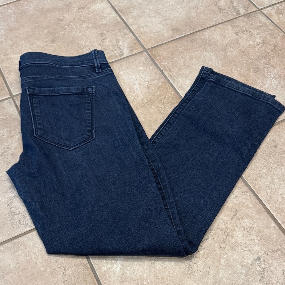 LOFT Dark Blue Straight Leg Jeans